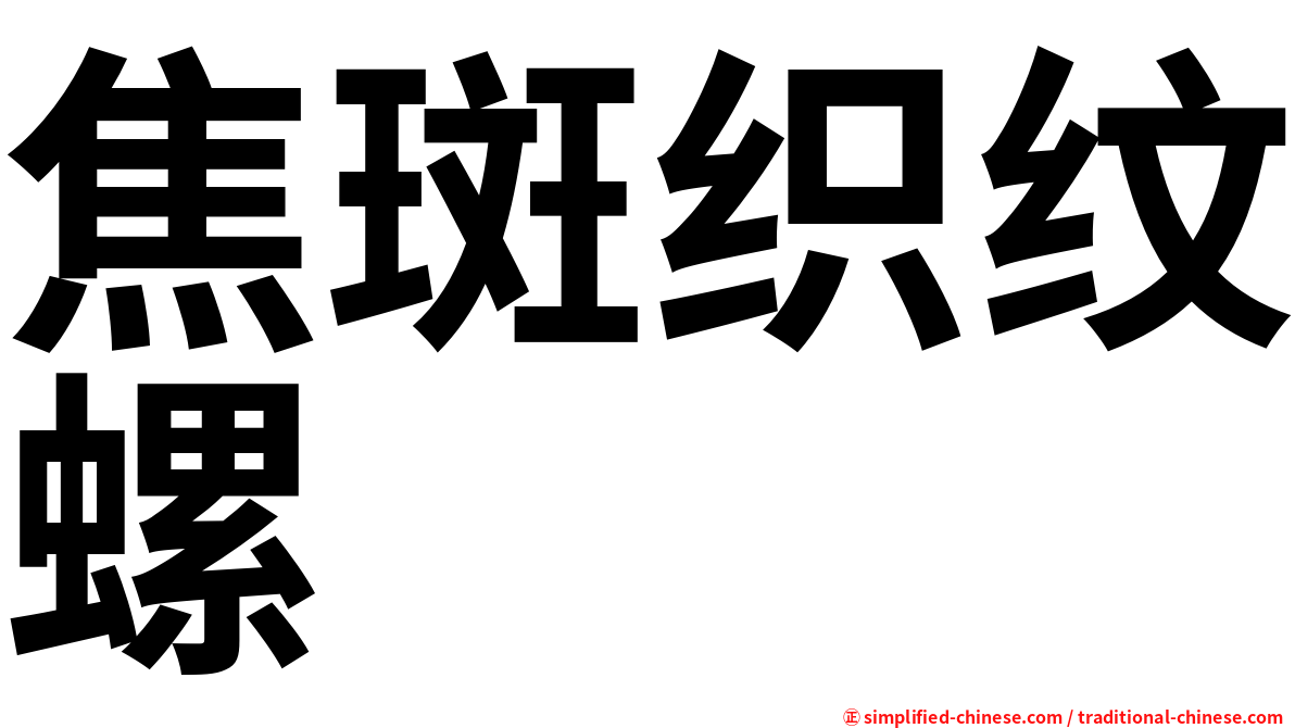 焦斑织纹螺