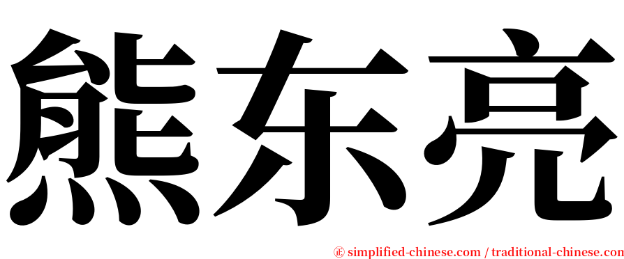 熊东亮 serif font