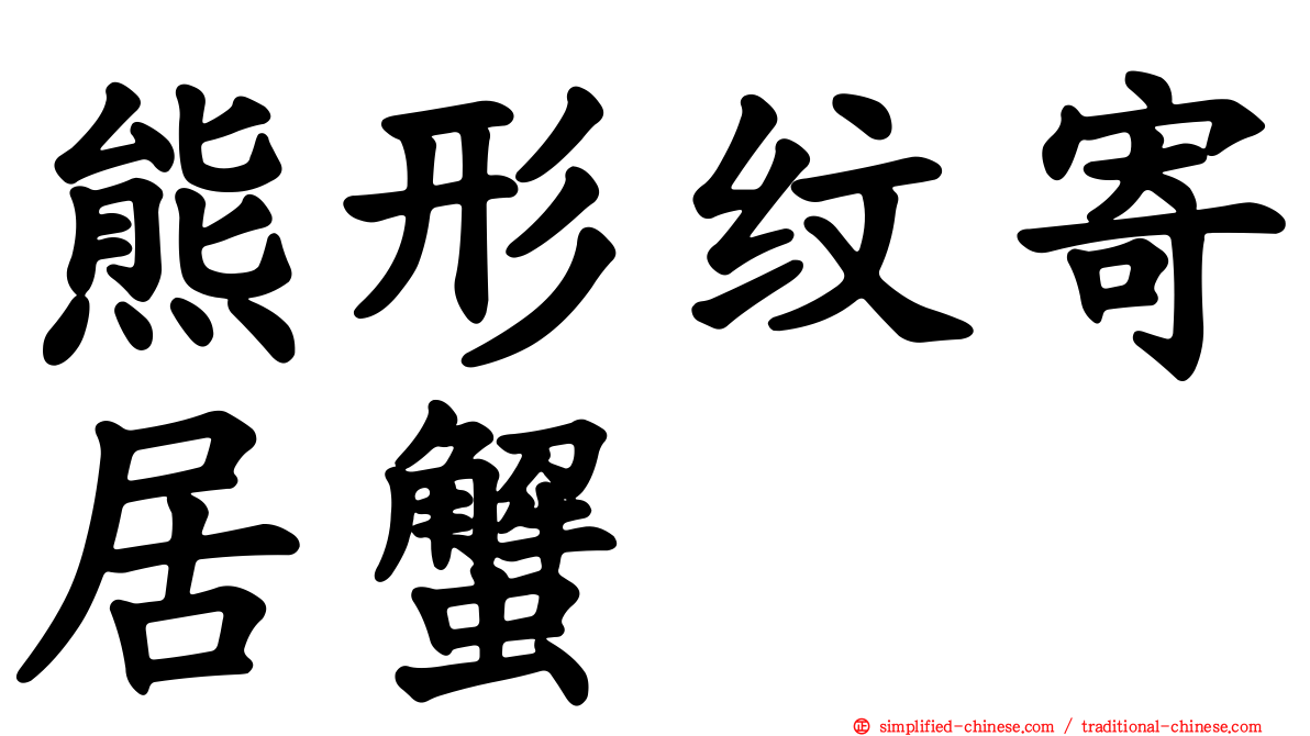 熊形纹寄居蟹
