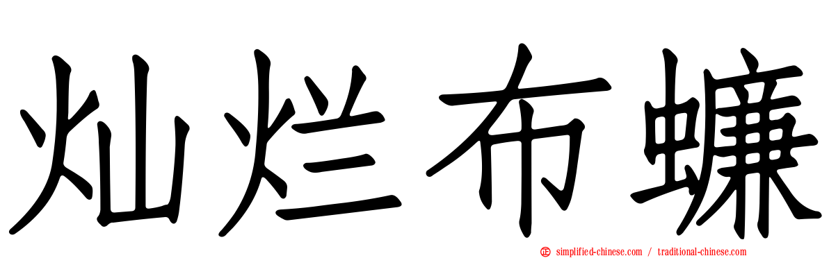 灿烂布蠊