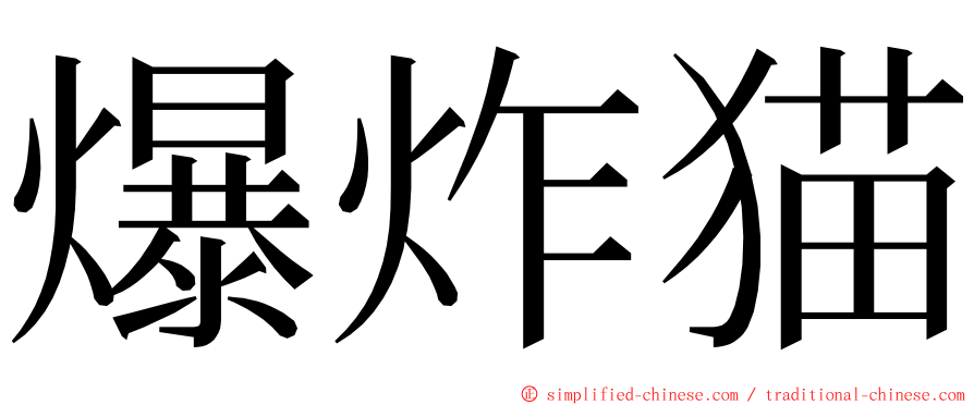 爆炸猫 ming font