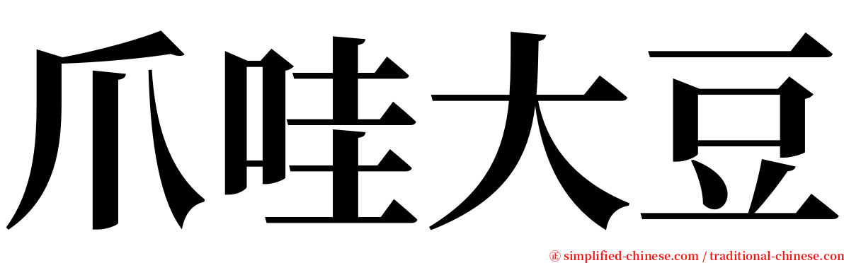 爪哇大豆 serif font