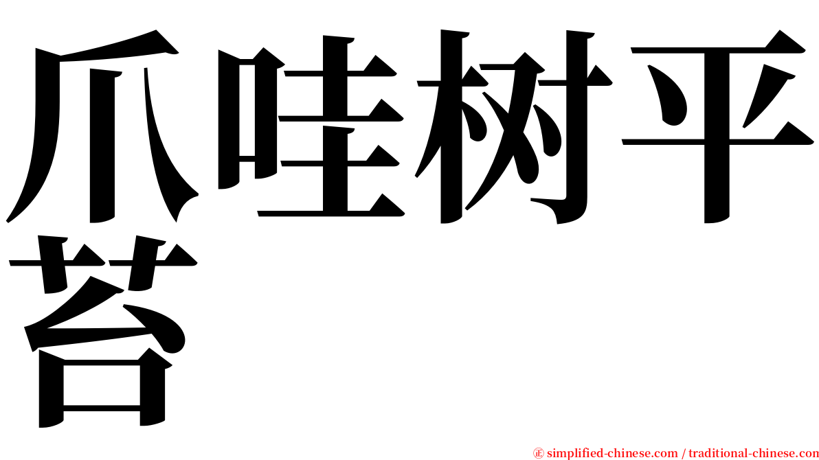 爪哇树平苔 serif font