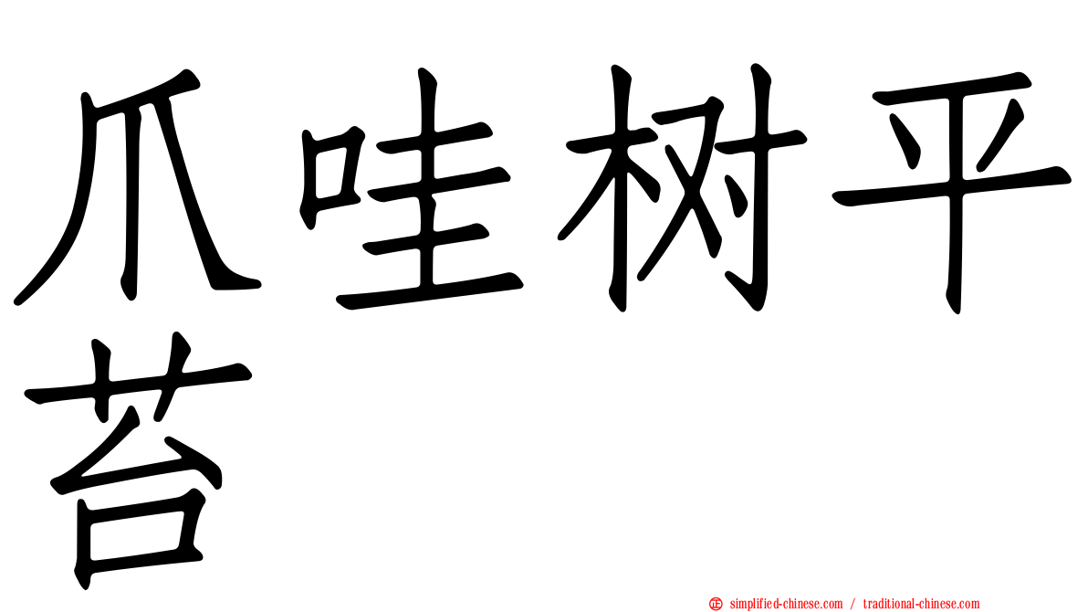 爪哇树平苔