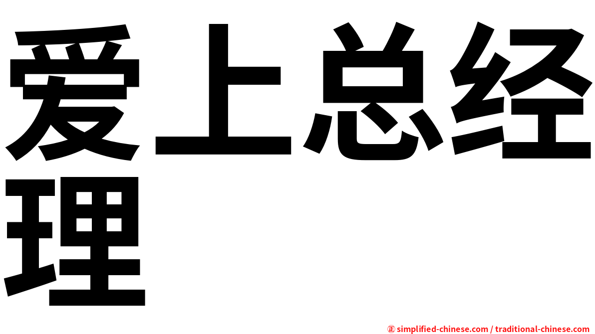 爱上总经理