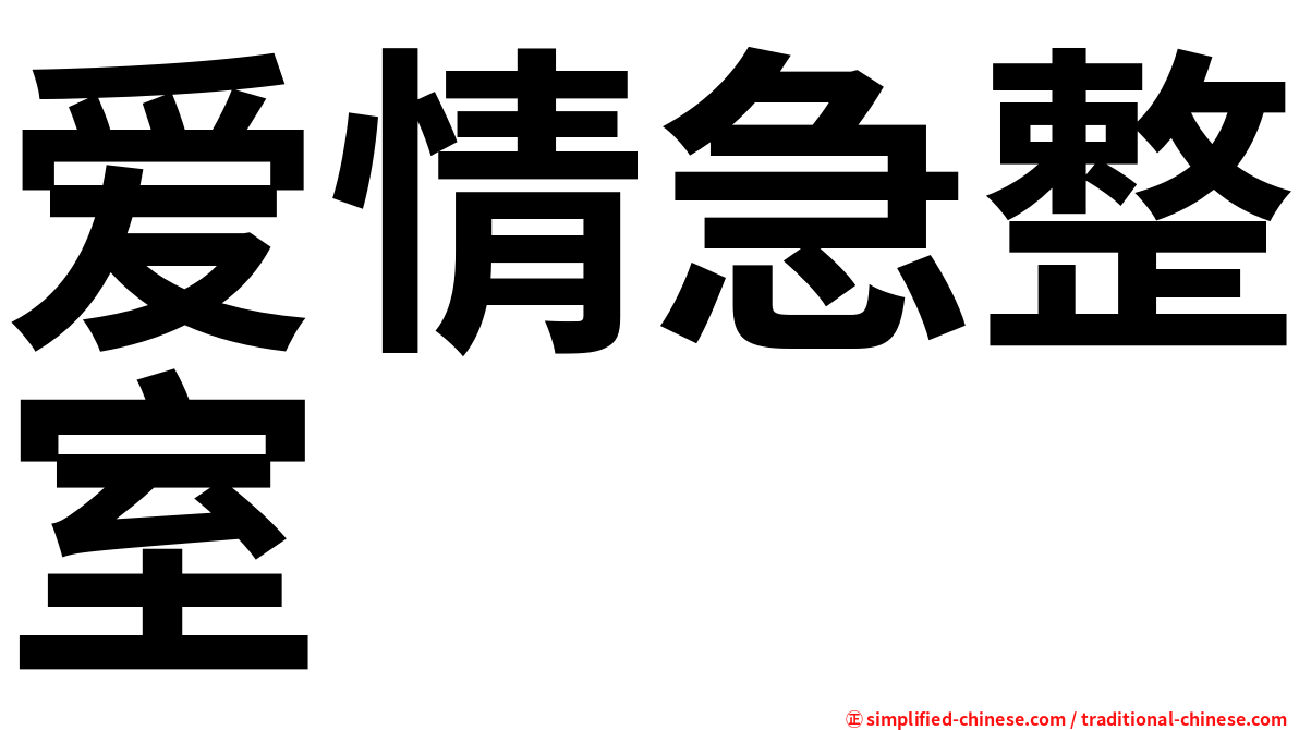 爱情急整室