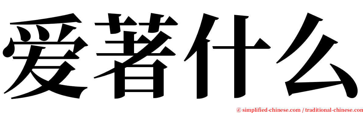 爱著什么 serif font