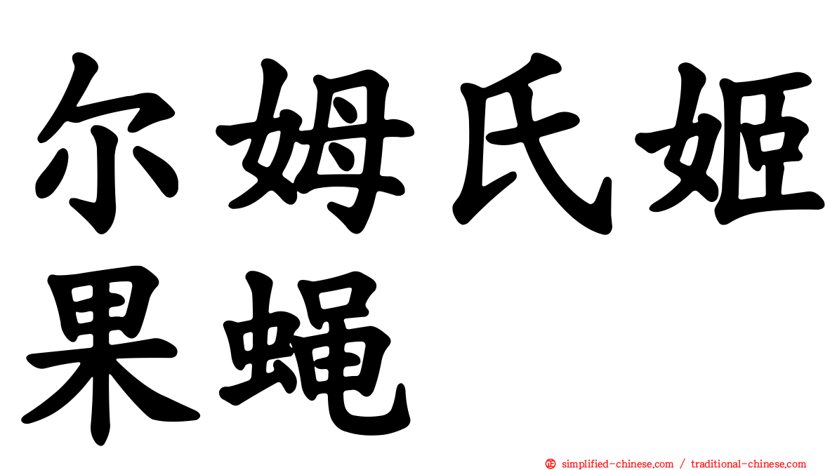尔姆氏姬果蝇