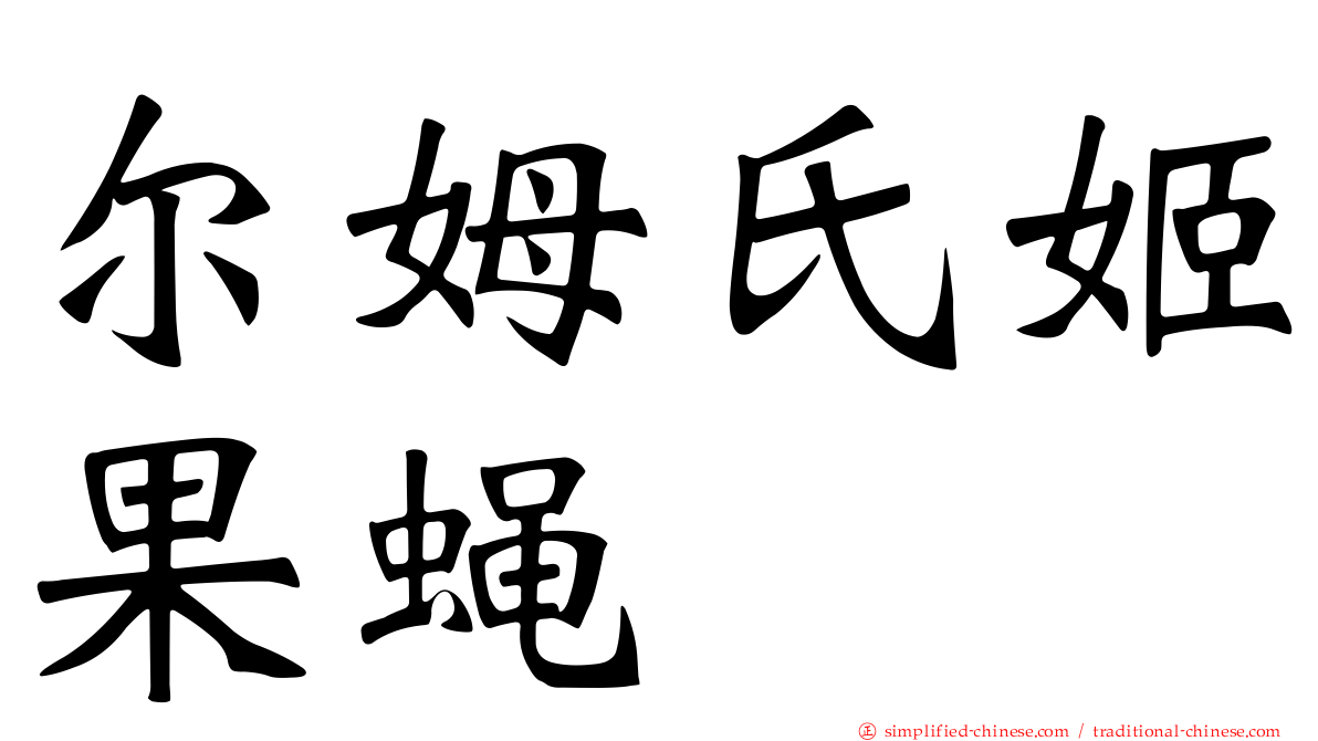 尔姆氏姬果蝇