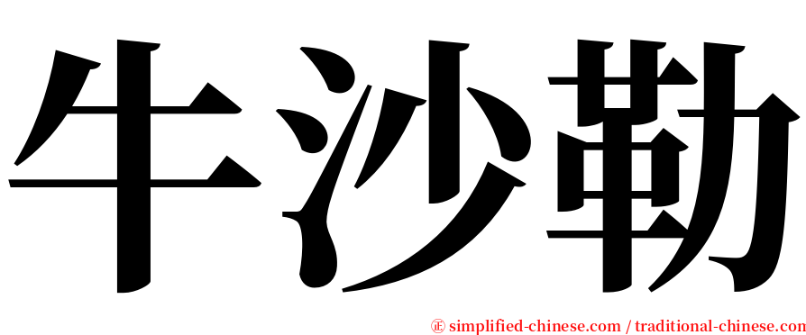 牛沙勒 serif font