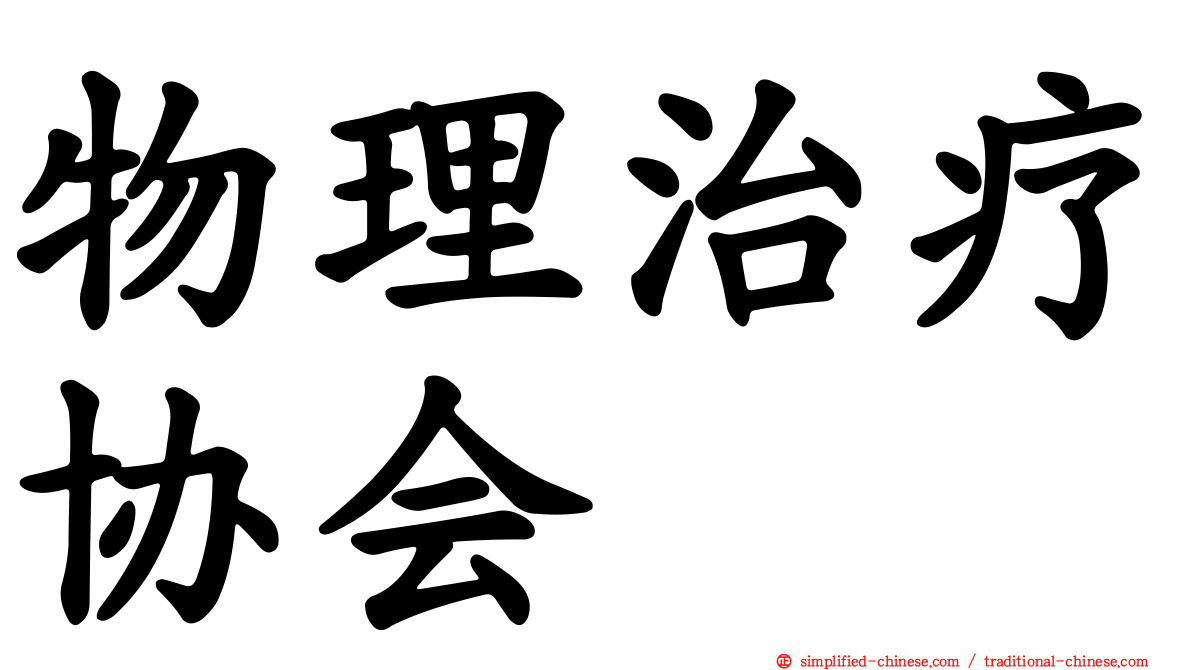 物理治疗协会