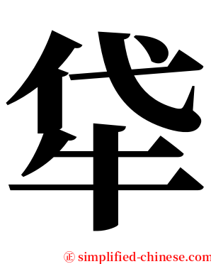 牮 serif font