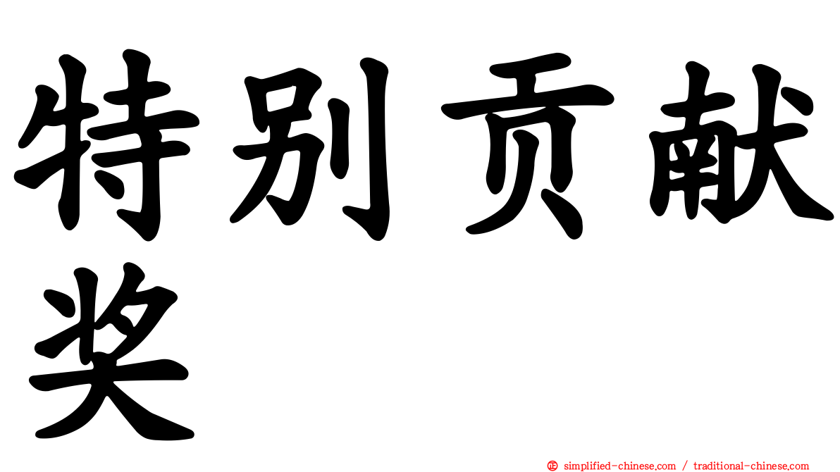 特别贡献奖