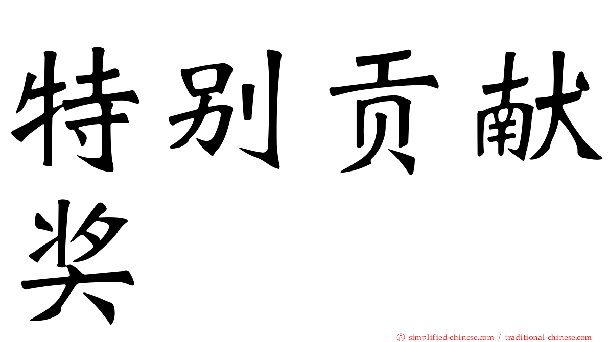 特别贡献奖