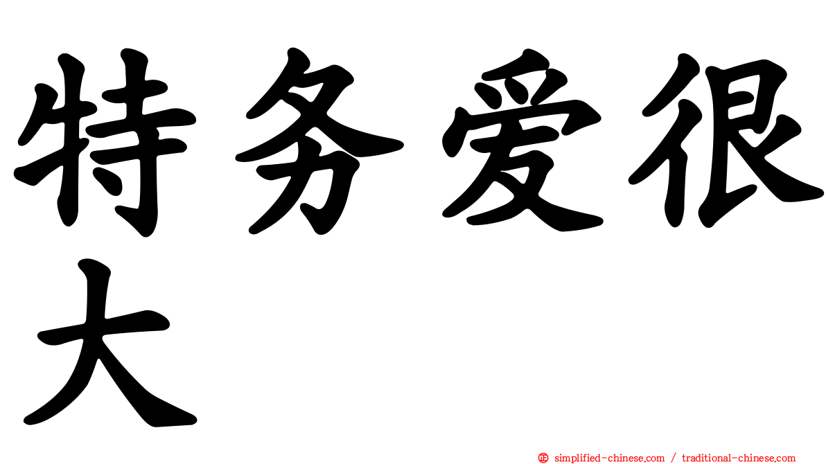 特务爱很大