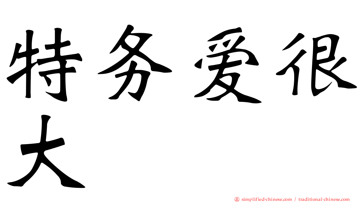 特务爱很大