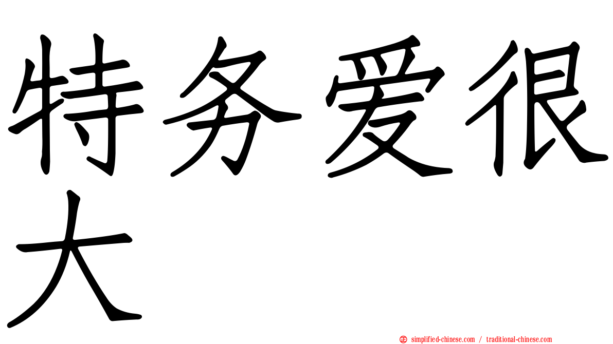 特务爱很大