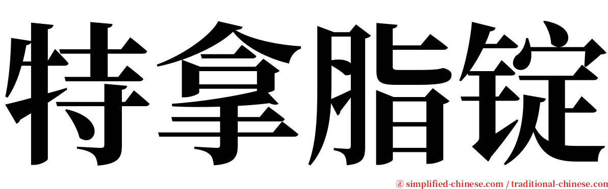 特拿脂锭 serif font