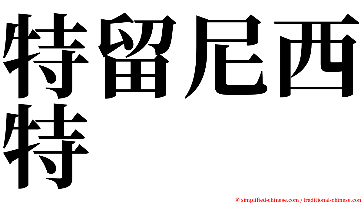 特留尼西特 serif font