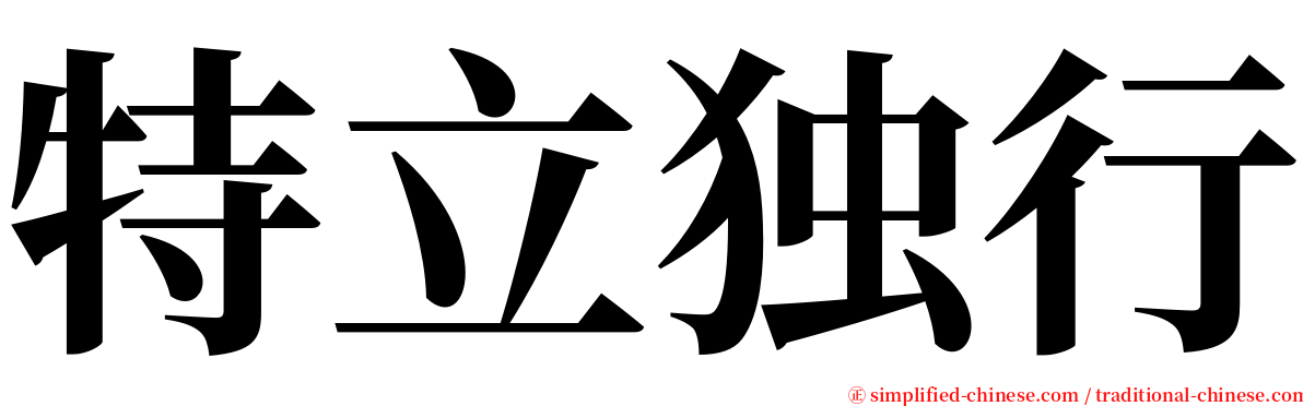 特立独行 serif font