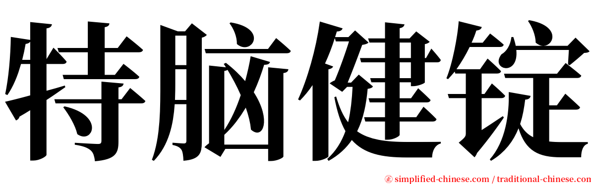 特脑健锭 serif font
