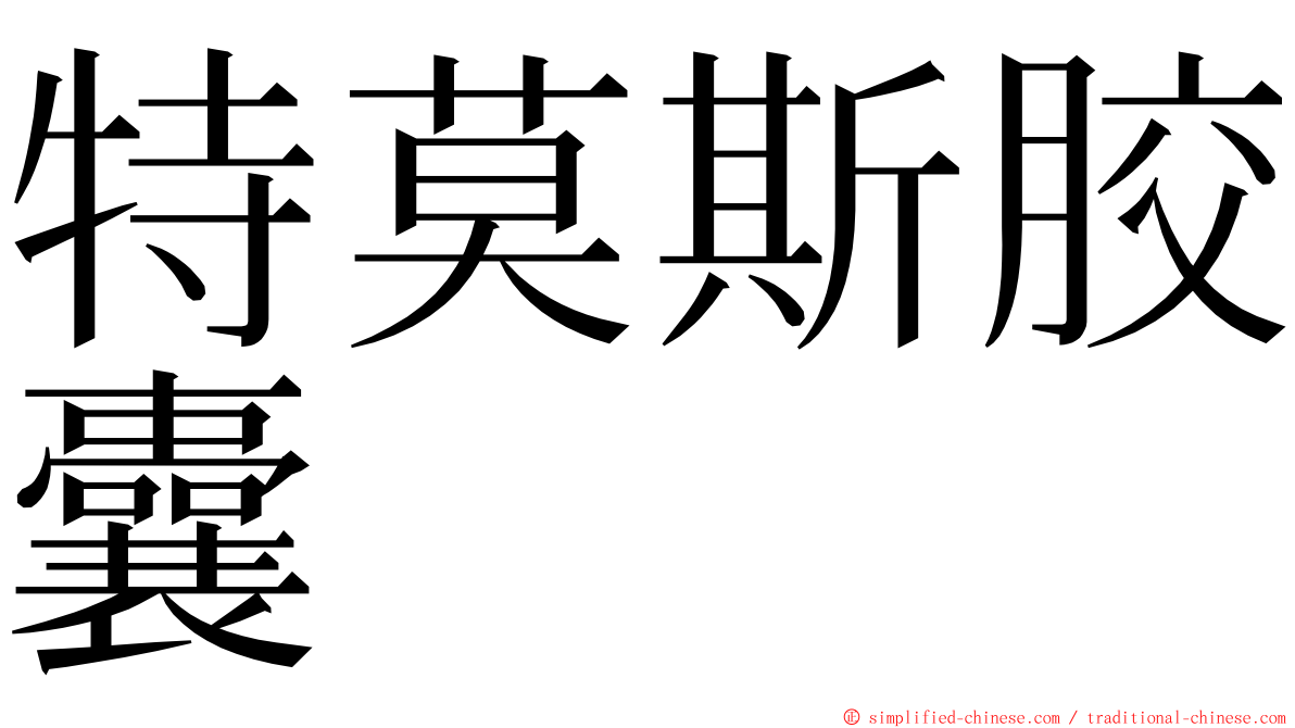特莫斯胶囊 ming font