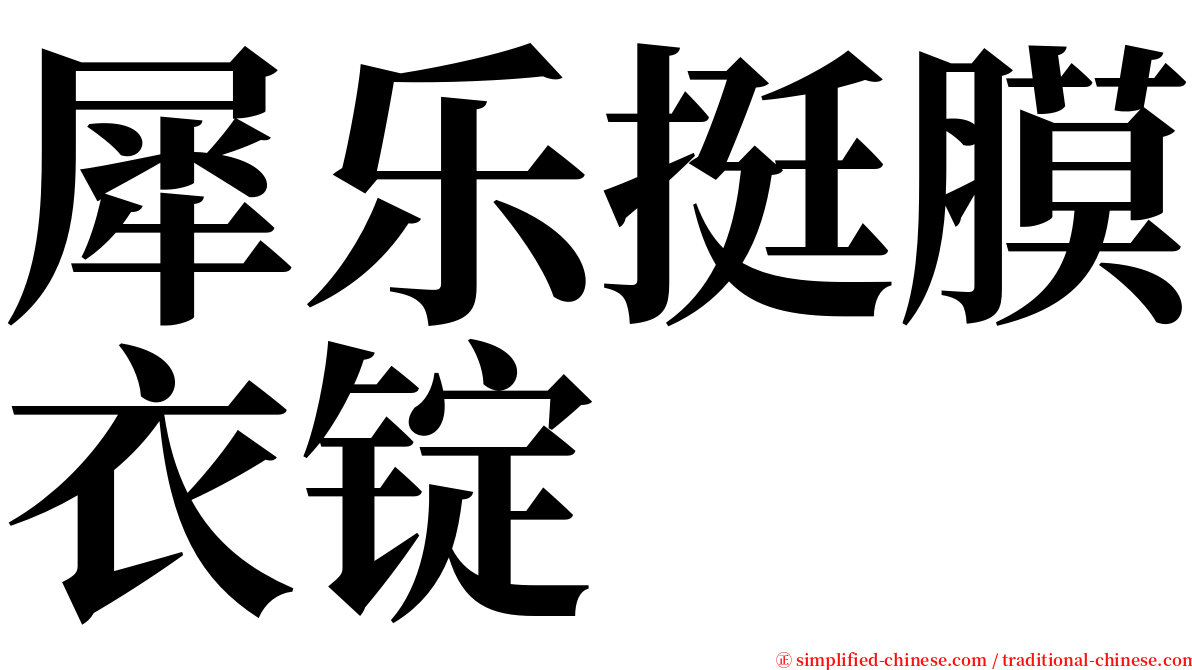 犀乐挺膜衣锭 serif font