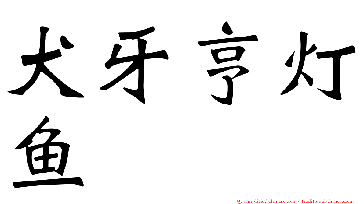 犬牙亨灯鱼
