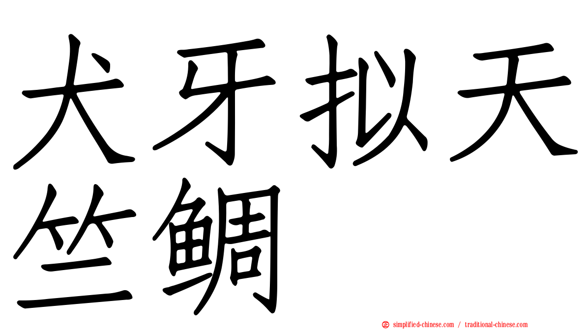 犬牙拟天竺鲷
