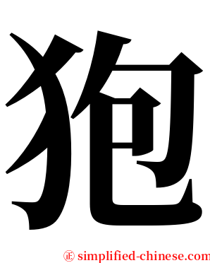 狍 serif font