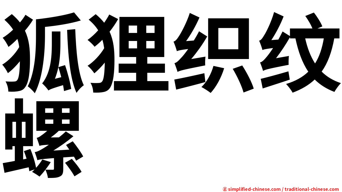 狐狸织纹螺