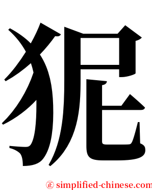 狔 serif font
