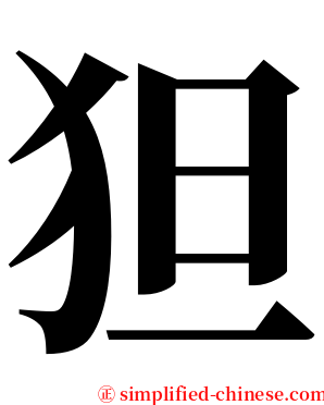 狚 serif font