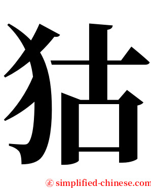 狜 serif font