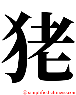 狫 serif font