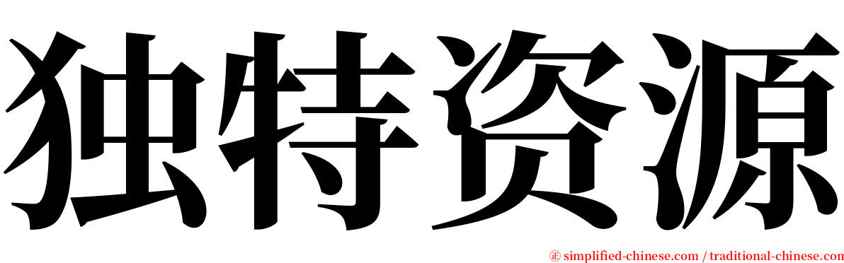 独特资源 serif font