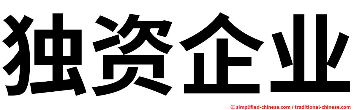 独资企业