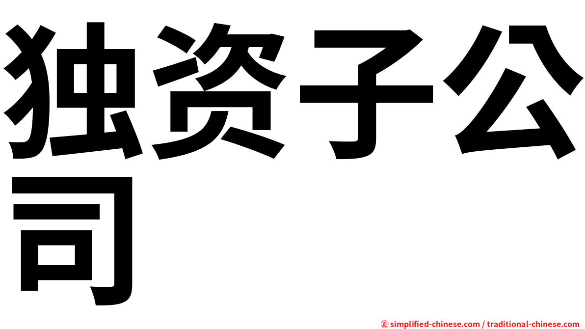 独资子公司