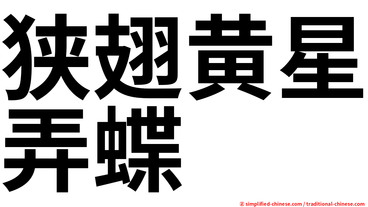 狭翅黄星弄蝶