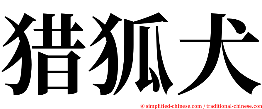 猎狐犬 serif font