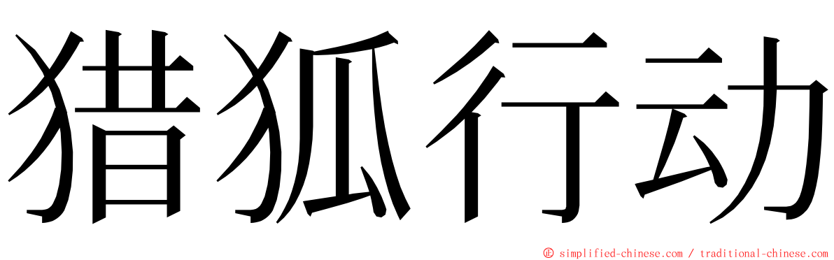猎狐行动 ming font