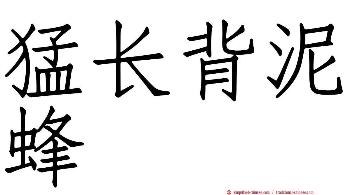 猛长背泥蜂