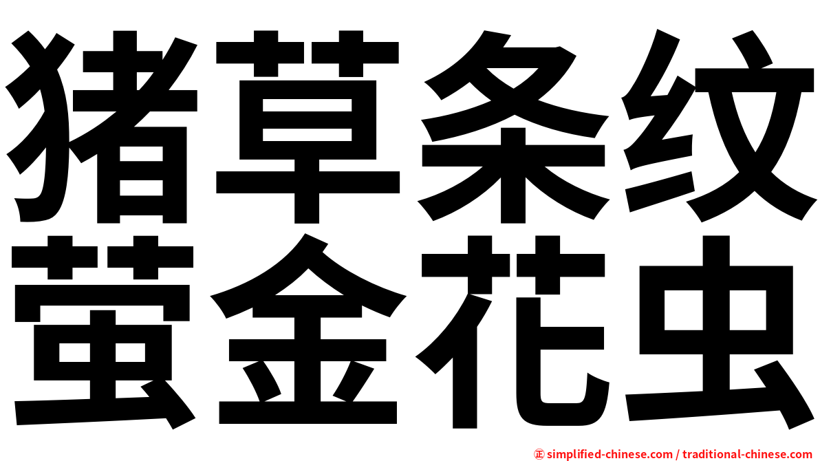 猪草条纹萤金花虫