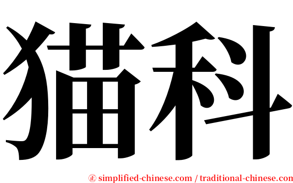 猫科 serif font