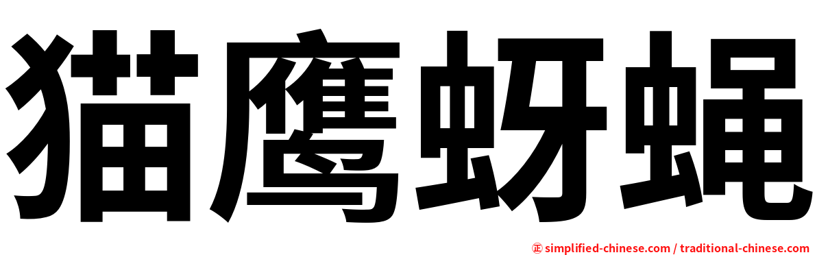 猫鹰蚜蝇