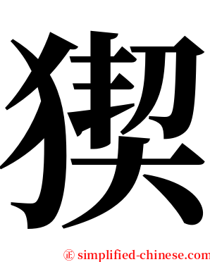 猰 serif font