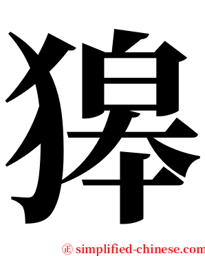 獆 serif font