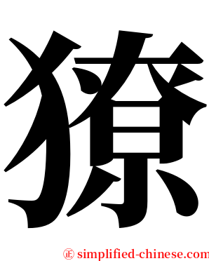 獠 serif font