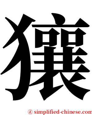 獽 serif font