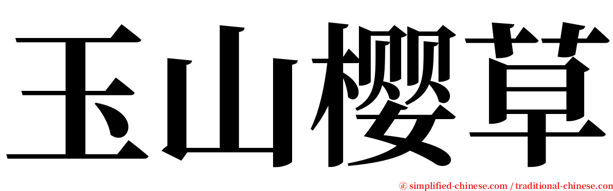 玉山樱草 serif font